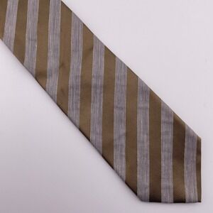 BOSS Hugo Boss Mens‎ Striped Silk Linen Blend Neck Tie Made in Italy
